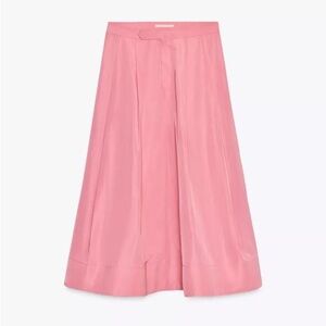 Zara Bright Pink A-Line Skirt NWT